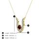 3 - Lauren 4.00 mm Round Red Garnet and Diamond Accent Pendant Necklace 