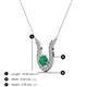 3 - Lauren 4.00 mm Round Emerald and Diamond Accent Pendant Necklace 