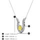 3 - Lauren 4.00 mm Round Yellow Sapphire and Diamond Accent Pendant Necklace 