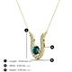 3 - Lauren 4.00 mm Round London Blue Topaz and Diamond Accent Pendant Necklace 