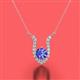 2 - Lauren 5.00 mm Round Tanzanite and Diamond Accent Pendant Necklace 