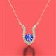 2 - Lauren 5.00 mm Round Tanzanite and Diamond Accent Pendant Necklace 