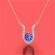 2 - Lauren 5.00 mm Round Tanzanite and Diamond Accent Pendant Necklace 