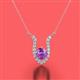 2 - Lauren 5.00 mm Round Amethyst and Diamond Accent Pendant Necklace 
