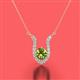2 - Lauren 5.00 mm Round Peridot and Diamond Accent Pendant Necklace 