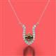 2 - Lauren 5.00 mm Round Smoky Quartz and Diamond Accent Pendant Necklace 