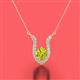 2 - Lauren 5.00 mm Round Yellow Diamond and White Diamond Accent Pendant Necklace 