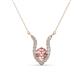 1 - Lauren 5.00 mm Round Morganite and Diamond Accent Pendant Necklace 