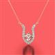 2 - Lauren 5.00 mm Round Morganite and Diamond Accent Pendant Necklace 