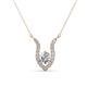 1 - Lauren 5.00 mm Round Diamond Pendant Necklace 