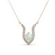 1 - Lauren 5.00 mm Round Opal and Diamond Accent Pendant Necklace 