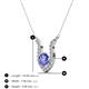 3 - Lauren 5.00 mm Round Tanzanite and Diamond Accent Pendant Necklace 