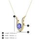 3 - Lauren 5.00 mm Round Tanzanite and Diamond Accent Pendant Necklace 