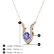 3 - Lauren 5.00 mm Round Tanzanite and Diamond Accent Pendant Necklace 