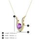 3 - Lauren 5.00 mm Round Amethyst and Diamond Accent Pendant Necklace 