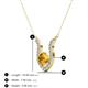 3 - Lauren 5.00 mm Round Citrine and Diamond Accent Pendant Necklace 