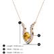 3 - Lauren 5.00 mm Round Citrine and Diamond Accent Pendant Necklace 