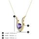 3 - Lauren 5.00 mm Round Iolite and Diamond Accent Pendant Necklace 