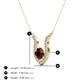3 - Lauren 5.00 mm Round Red Garnet and Diamond Accent Pendant Necklace 
