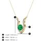 3 - Lauren 5.00 mm Round Emerald and Diamond Accent Pendant Necklace 