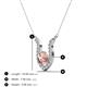 3 - Lauren 5.00 mm Round Morganite and Diamond Accent Pendant Necklace 