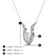 3 - Lauren 5.00 mm Round Opal and Diamond Accent Pendant Necklace 