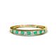 1 - Aqilia 2.00 mm Emerald and Diamond 13 Stone Wedding Band 