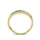 4 - Aqilia 2.00 mm Emerald and Diamond 13 Stone Wedding Band 