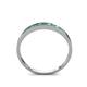 4 - Aqilia 2.00 mm Emerald and Diamond 13 Stone Wedding Band 