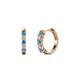 1 - Aricia Petite Blue Topaz and Lab Grown Diamond Hoop Earrings 