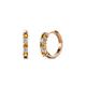 1 - Aricia Petite Citrine and Lab Grown Diamond Hoop Earrings 
