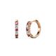 1 - Aricia Petite Rhodolite Garnet and Lab Grown Diamond Hoop Earrings 