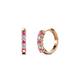 1 - Aricia Petite Pink Sapphire and Lab Grown Diamond Hoop Earrings 