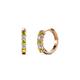 1 - Aricia Petite Yellow and White Lab Grown Diamond Hoop Earrings 