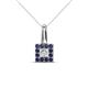 1 - Angela Blue Sapphire and Diamond Pendant 