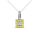 1 - Angela Yellow Sapphire and Diamond Pendant 
