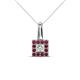 1 - Angela Red Garnet and Diamond Pendant 