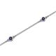 2 - Aizza (5 Stn/2.7mm) Blue Sapphire Station Bracelet 