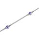 2 - Aizza (5 Stn/2.7mm) Tanzanite Station Bracelet 