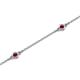2 - Aizza (5 Stn/2.7mm) Ruby Station Bracelet 