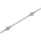 2 - Aizza (5 Stn/2.7mm) Pink Tourmaline Station Bracelet 