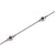 2 - Aizza (5 Stn/2.7mm) Amethyst Station Bracelet 