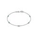 1 - Aizza (5 Stn/2.7mm) Blue Topaz Station Bracelet 