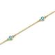 2 - Aizza (5 Stn/2.7mm) Blue Topaz Station Bracelet 