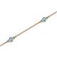 2 - Aizza (5 Stn/2.7mm) Blue Topaz Station Bracelet 