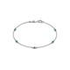 1 - Aizza (5 Stn/2.7mm) Emerald Station Bracelet 