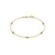 1 - Aizza (5 Stn/2.7mm) Emerald Station Bracelet 