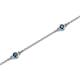 2 - Aizza (5 Stn/2.7mm) Blue Diamond Station Bracelet 