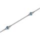 2 - Aizza (5 Stn/2.7mm) London Blue Topaz Station Bracelet 