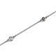 2 - Aizza (5 Stn/2.7mm) Petite Smoky Quartz and Diamond Station Bracelet 